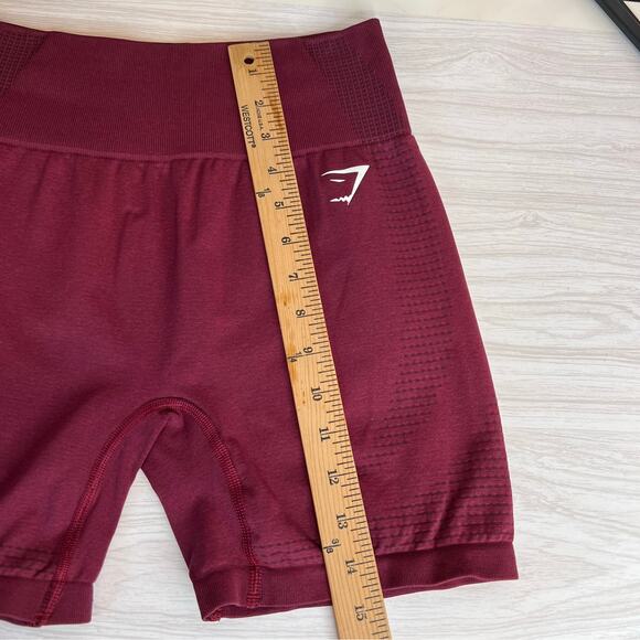 GYMSHARK the Vital Stretch Shorts in Maroon Women's Size Small - Picture 10 of 13